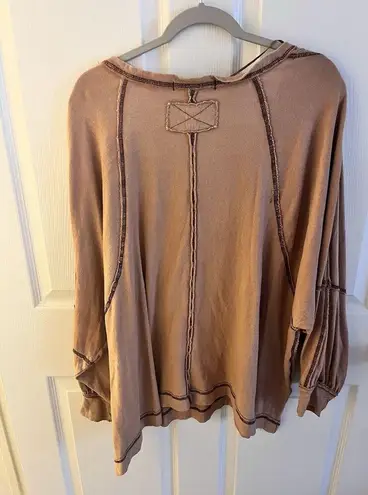 Free People NWOT  Wish I Knew Pullover Size Medium Slouchy Oversized Lagenlook