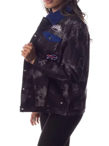 NFL NWT  x The Wild Collective Buffalo Bills women’s tie-dye denim jacket