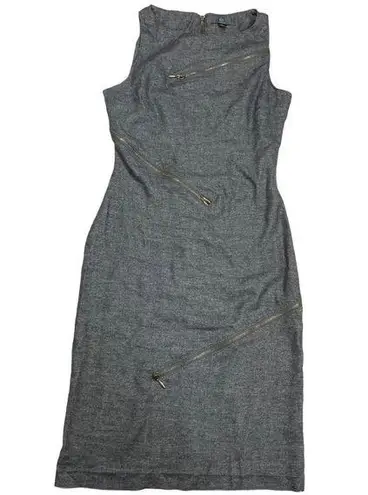 Alexander McQueen Linen Wool Blend Shift Dress 44