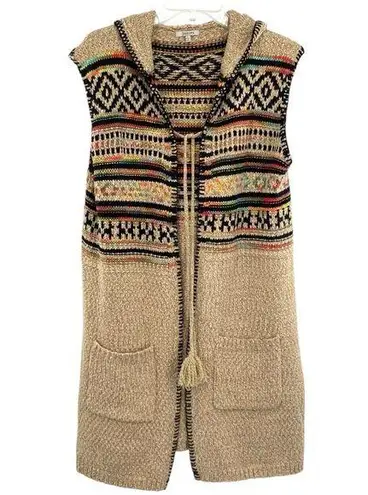 JODIFL Southwestern Boho Colorful Long Knit Sweater Vest Cardigan