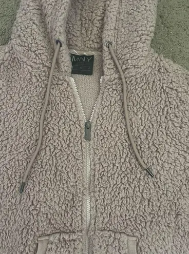 Marc New York (MNY) Teddy Bear Sherpa Faux Fur Zip-Up Hoodie Sweatshirt