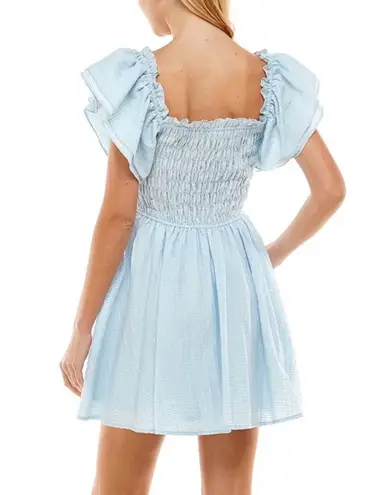 TCEC | NWOT | Ruffle Sleeve Mini Dress | L | White | CD02530