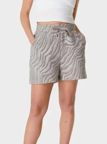 Sweaty Betty  Organic Cotton Animal Print Athletic Shorts French Terry Size M NWT