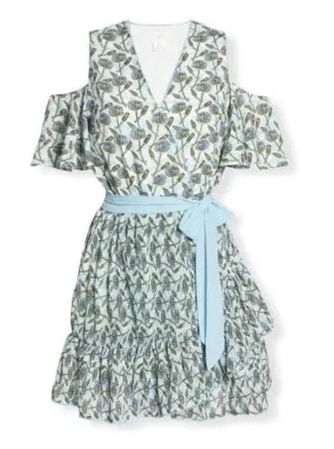 Foxiedox Dress Lexie Cold Shoulder Floral Wrap Coquette Summer New Medium - Image 1