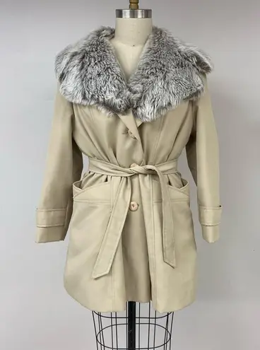 Vintage Faux Fur Trench Coat 16
