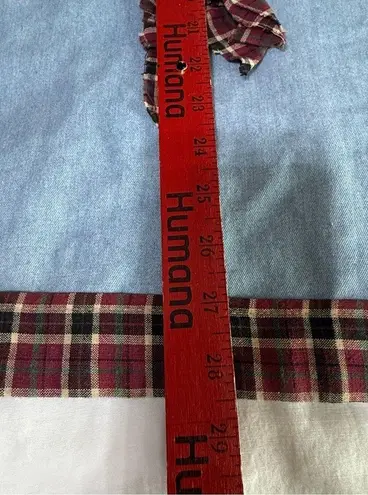 Allsport Denim Jean Shirt Size Large Longsleeve Women Snowman Applique Teacher Blue