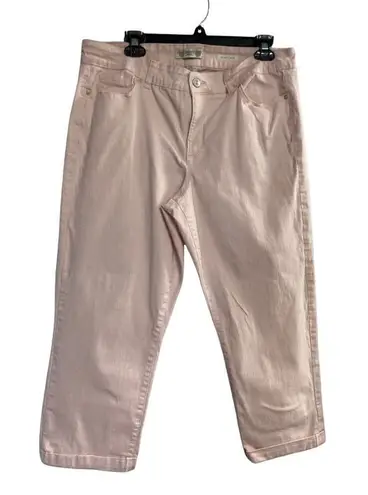 VINTAGE AMERICA BLUES, BOHO Crop, Women’s pink Jeans, Size 14,Stretchy,5 Pocket