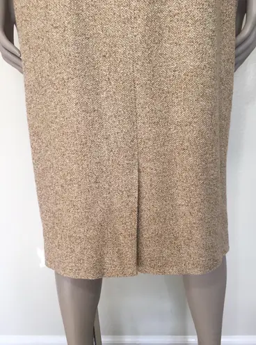Escada Cashmere Blend Pencil Skirt Tan Size M