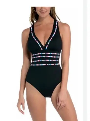 La Blanca Catalina Coast Strappy One Piece Swim Size 16