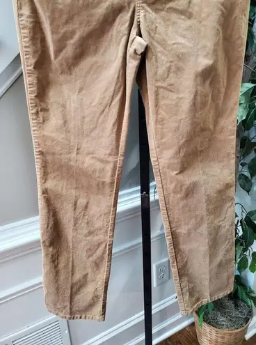 st. john's bay  Women's Brown Cotton Zipper Mid Rise Straight Leg Pant Size 12