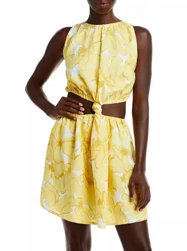 Faithfull the Brand Enditha Cutout Mini Dress, Willa Floral Print, Size 2 NWT