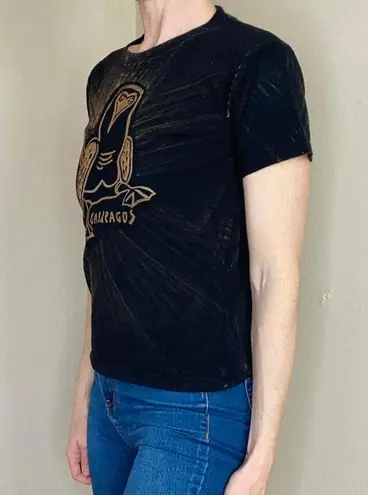 Galapagos Black Bird Graphic Basic Tee Shirt