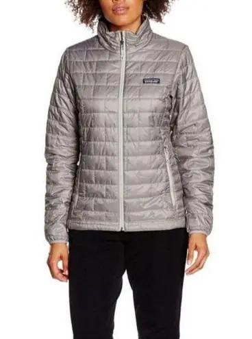 Patagonia Women's Nano Puff Jacket in Feather Grey Silver Gray Size Extra Small