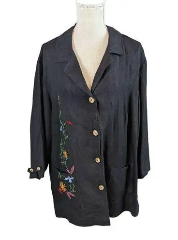 Harvé Benard Vintage harve benard by benard holtzman Blouse Shirt Women's 12 Italian Linen