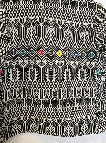 Vintage Guatemala Indigenous Blazer Buttons EUC Sz M Women’s Tribal Black Cream Size M