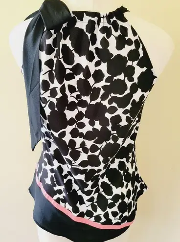 Ny&co NY& abstract floral halter blouse size xs