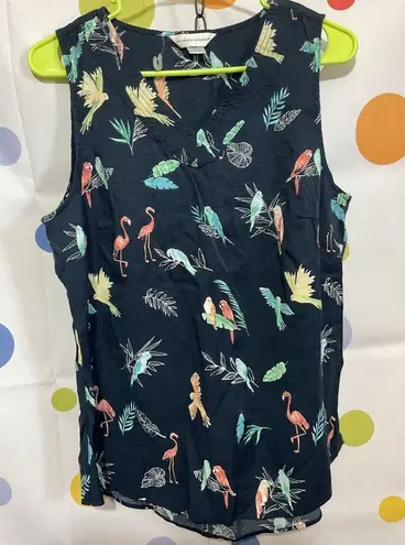 Christopher & Banks  PARROTS Birds Top Size M