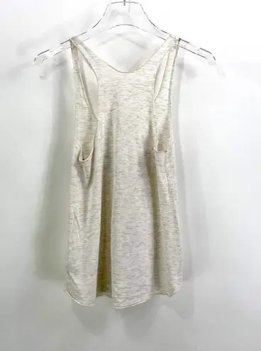 American Apparel  Cream Scoop Neck Sleeveless Graphic Tank Top