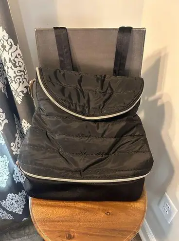 Stella & Dot Women's Crush It Black Quilted Nylon Backpack Bag Gym Travel Lined