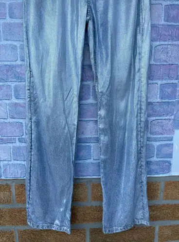 Rag and Bone  Alex Liquid High Rise Straight in Luna Silver Jeans size 29