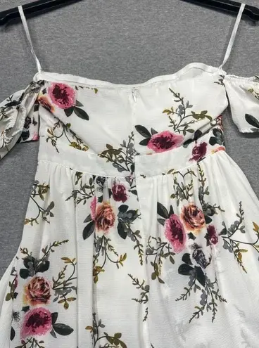 Yoins Women's Floral Maxi Dress - White / small