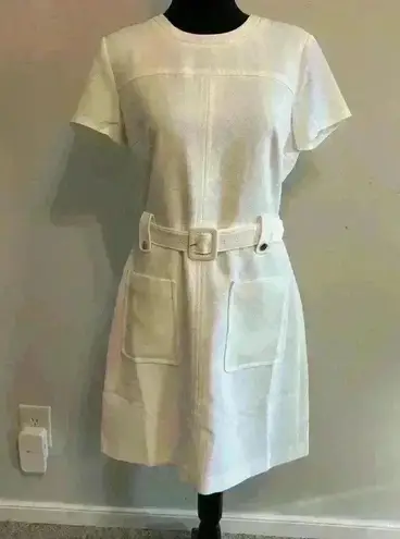 Club Monaco White Belted Pocket Dress Size 8 New With Tags