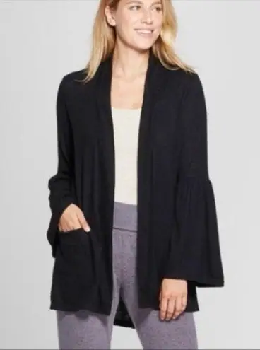 NWT Gilligan & O'Malley Black Cardigan Sweater with Open Front Sz Medium / Large