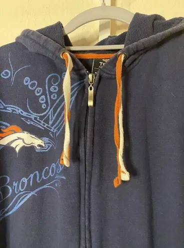 NFL Team Apparel  Denver Broncos NFL Women's‎ Full Zip Up Hoodie Sz S (PTP 19")