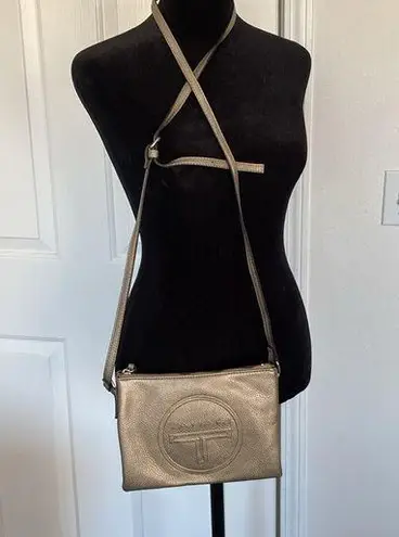 Tahari NWOT metallic gold crossbody bag.