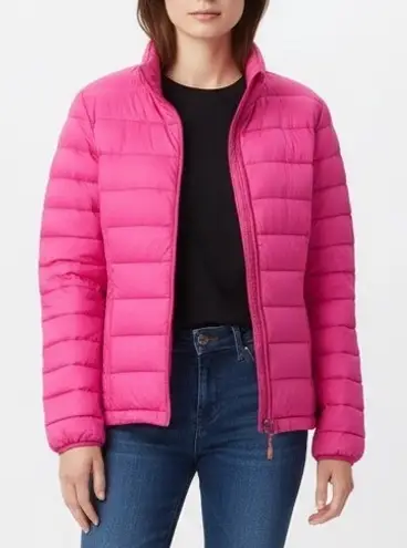 HEAT Lightweight Puffer Jacket Pink Full Zip M Down Feather Blend Size M - Image 1