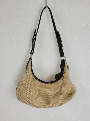 The Sak  Womens Shoulder Bag One Size Brown Adjustable Strap Zip Closure Woven