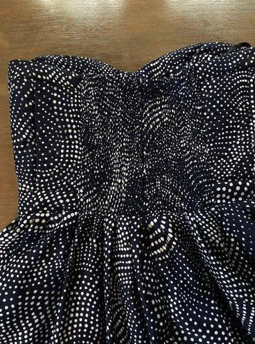 Devlin Dress Size Small Strapless Blue White Quilted Smocked Mini from Nordstrom