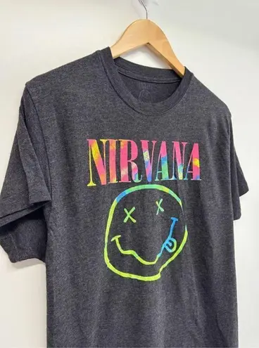 Nirvana  Tee Womens Size Extra Large Gray Crewneck Short Sleeve