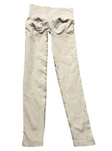 White/Light Grey Skinny Active Leggings Gray