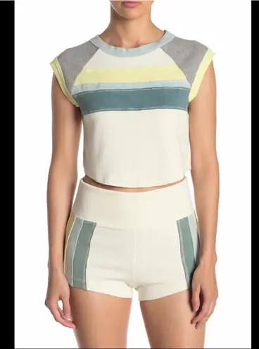 Free People  MOVEMENT Womens Surfer Rosa Retro Shorts and Tee Set Size XS - Image 1