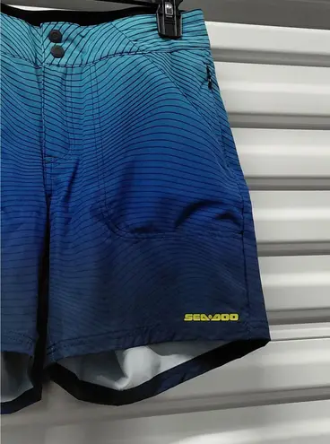 Sea Doo Women's Classic 6" Board Shorts Size Small Blue Casual Athletic Beach
