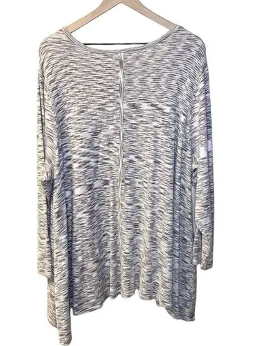 Women’s Catherines beige gray space dye shark bite hem top Size 2X