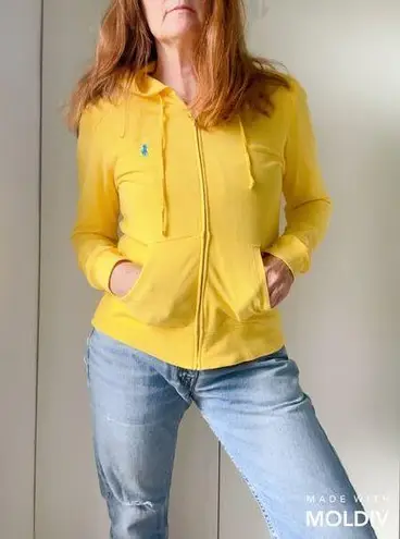 Ralph Lauren Womens Hoodie Yellow Size M Classic Preppy Casual Beach Coastal