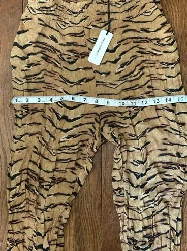 We Wore What NWT  XS Tiger Print High Rise Flare Pants