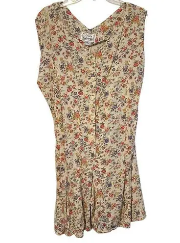 Vintage 90s Adjustable Cream Floral Hippie Cottagecore Flower Pattern Ro… Pink Size 20W