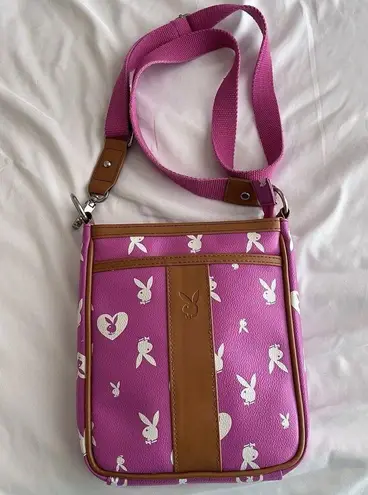 Playboy Y2K Pink Monogram Bunny Crossbody W Adjustable Strap Rare 2000s