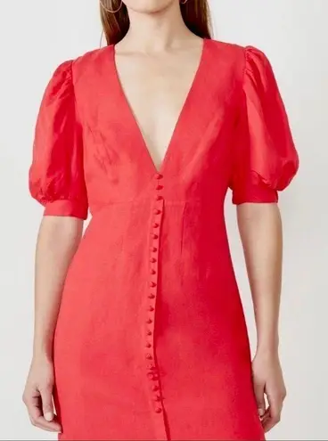 Bardot Tallulah Mini Dress Fire Red Size 10L Nwt