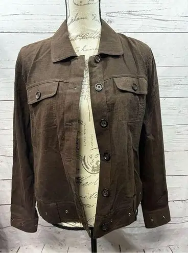 Christopher & Banks  medium brown button up jacket NWT (#1969)