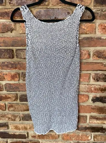 CAbi  488 Black & White Knit Sleeveless Sweater Tank Top Women's Size Small