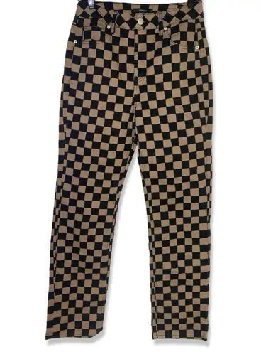 Forever 21 NEW  Checkered Print High-Waisted Jeans