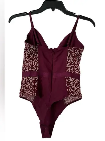 Victoria's Secret  Very Sexy Lasercut Bodysuit
Thong Teddy Leopard Velvet Maroon