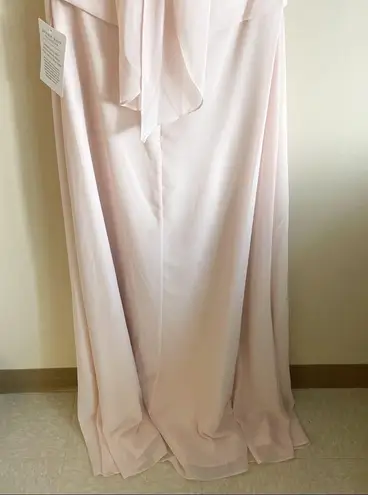 Jenny Yoo Brett Soft Blush Luxe Chiffon Bridesmaid Dress