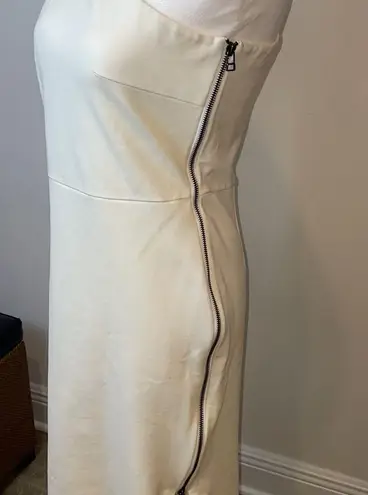Veronica Beard Retail $500 Aspen White one shoulder long sleeve dress size 10