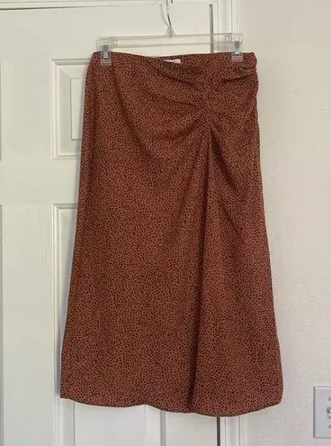 Nine West  brown and black animal print midi skirt.