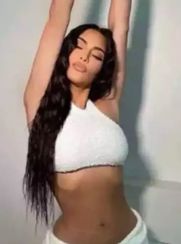 SKIMS  Fuzzy Halter. Size L/XL. New Without Tags. Ivory thumbnail 7